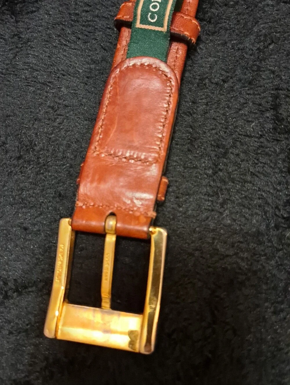 Cole Haaan Woven Leather Men's Bag Strap in Cognac Brown 85/34